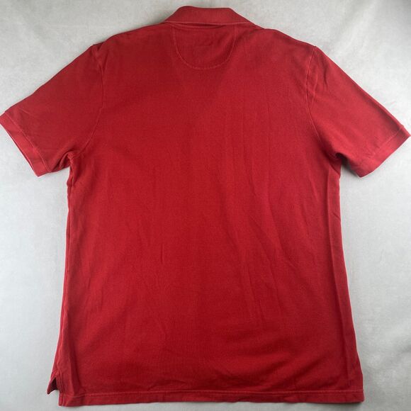 Lacoste Polo Shirt Men 2XL 7 Red Vintage Washed Pique Cotton Crocodile Logo Prep - Picture 3 of 7